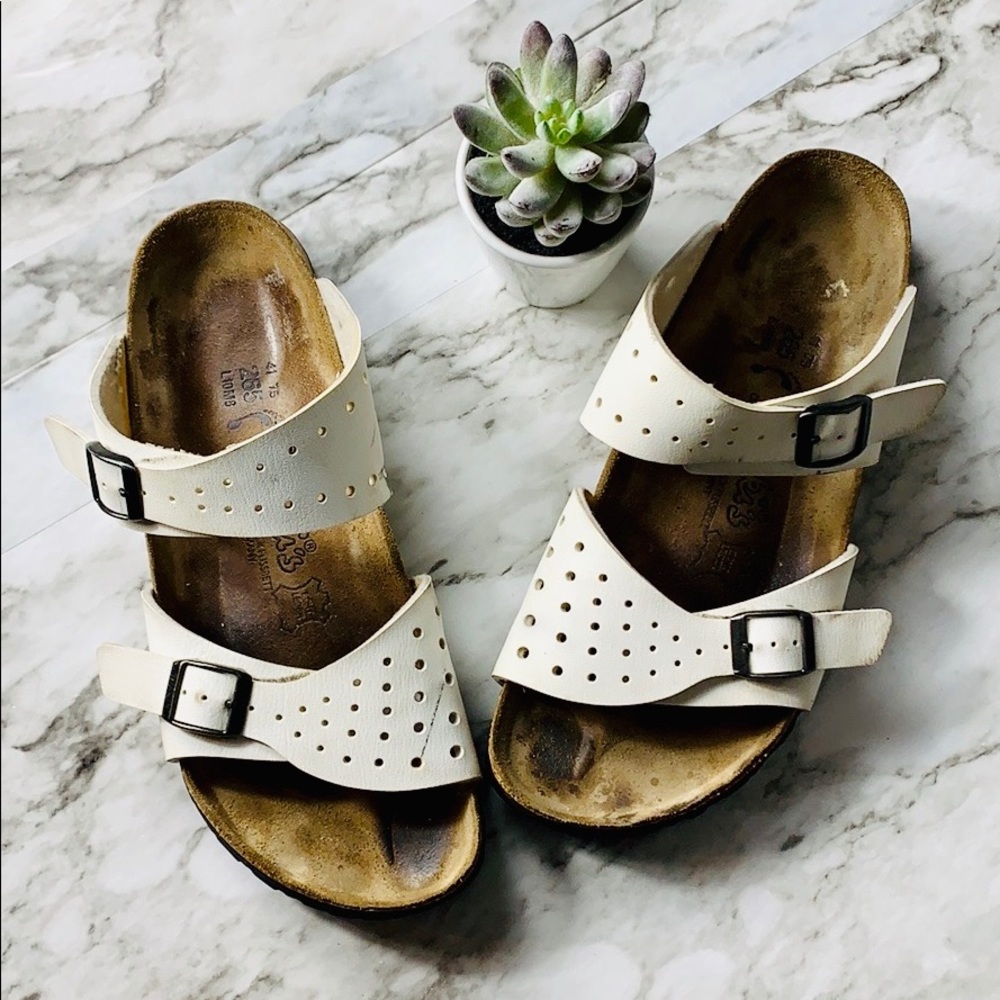 Birkis By Birkenstock White Two Strap Sandals 10